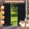 2 ks Větruvzdorné venkovní záclony s očky Top (ID: 4cm) + Náhled obrázku produktu 4