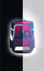 A split image showing a backpack, with one half in darkness and the other in light, highlighting reflective elements. Náhľad obrázku produktu