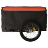 vidaXL Rimorchio per biciclette nero e arancione 45 kg di Anteprima dell’immagine prodotto 6