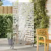 vidaXL Pare-vue Gris 100 x 50 x 180 cm Acier Voir les images du produit 2