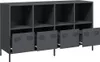 vidaXL Sideboard Anthrazit 135x39x73,5 cm Kaltgewalzter Produktbild-Vorschau 4