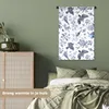 MuchoWow® Wandteppich Wandbehang Blumen - Vogel - Blau Produktbild-Vorschau 4