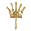 Clayre & Eef Wandhaken Krone 11x3x18 cm Goldfarbig Metall Produktbild-Vorschau 3