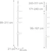 Relaxdays Duschregal Teleskop, H: 99–311 cm, ohne Bohren, Produktbild-Vorschau 4
