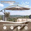 Parasol COSTWAY 300 cm ze stojakiem, parasol z korbą, Podgląd zdjęcia produktu 4