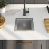 vidaXL Lavello artigianale da incasso in acciaio inox Anteprima dell’immagine prodotto 3
