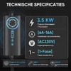 Hexinex Type 2 EV Mobiele thuislader elektrische auto 3,5kW Productafbeelding-voorbeeld 4