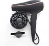 A black Beurer hair dryer with rose gold accents and accessories is displayed on a white background. Podgląd zdjęcia produktu