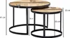 FineBuy Table basse 2 pièces bois massif / métal Table de Voir les images du produit 3