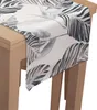 Vzorovaný behúň na stôl 40x140 cm veľké listy šedý Náhľad obrázku produktu 5