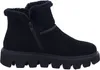 A black winter boot with a thick sole and fur lining, shown from the side against a white background. Voir les images du produit