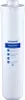 A white water filter cartridge with a blue label. Produktbild-Vorschau