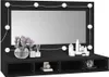 vidaXL Zrcadlová skříňka s LED černá 90x31,5x62 cm Náhled obrázku produktu 3