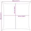 Tenda da sole vidaXL blu e bianca 3,6 x 3,6 m, 100% Anteprima dell’immagine prodotto 4