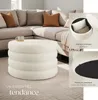 Tabouret ALTU XL rembourré avec rangement - Bouclé crème/ Voir les images du produit 4
