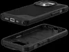 A black iPhone case is shown from two angles against a black background. Anteprima dell’immagine prodotto