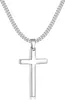 Chaîne Croix pour hommes en acier inoxydable Argent/Noir/Or Voir les images du produit 1