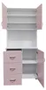 Schrank Rosa Weiß, 180 cm hoch, 80 cm breit, 40 cm tief, Produktbild-Vorschau 4