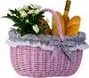 Einkaufskorb / Geschenkkorb aus Weide, Rosa 42x34 H23/36 Produktbild-Vorschau 6