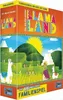 The image shows the packaging of the board game 'Llama Land'. The front of the box features a colorful illustration of a mountainous landscape with llamas and small houses, under a bright sun. The top of the box has the game's title and descriptive text. Produktbild-Vorschau
