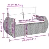 Design 11-tlg. Garten-Sofagarnitur mit Kissen Schwarz Poly Produktbild-Vorschau 7