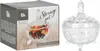 A product box and the product itself, a glass storage pot with a lid. Anteprima dell’immagine prodotto