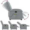 vidaXL Fauteuil de massage avec releveur Gris clair Tissu Voir les images du produit 6