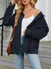 ASKSA Damen Bluse Langarm Musselin Einfarbig Revers Produktbild-Vorschau 4