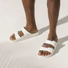 Birkenstock Arizona Damen-Pantoletten in Weiß – schmale Produktbild-Vorschau 3