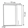 VCM Badschrank zeitlos | Maße ca. H. 71 x B. 55 x T. 14 cm Produktbild-Vorschau 4