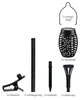 5er Set Solar Gartenfackel mit Flammeneffekt | 4 in 1 Produktbild-Vorschau 5