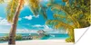 MuchoWow® Poster Strand - Palme - Meer 40x20 cm - Poster Produktbild-Vorschau 1