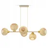 Luxolar LED pendelleuchte 6-flammig E27 Rattan Boho Produktbild-Vorschau 1