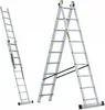 Two aluminum ladders are shown against a white background. One ladder is fully extended and leaning, while the other is in an A-frame configuration. Produktbild-Vorschau