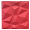 A single red 3D wall panel with a geometric, faceted design. Produktbild-Vorschau
