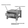Couchtisch Eiche Massivholz 70x70 cm mit Schublade Produktbild-Vorschau 9