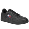 A black Tommy Hilfiger sneaker is shown from the side against a white background. Anteprima dell’immagine prodotto
