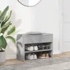vidaXL Lavica na topánky betónová šedá 60x30x45 cm odvodený Náhľad obrázku produktu 3