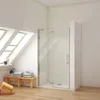 AICA 80x185cm Schwenktür mit Seitenteil，6mm NANO Produktbild-Vorschau 1