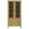 vidaXL Libreria OSLO con gambe in metallo, marrone, Anteprima dell’immagine prodotto 4