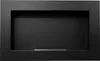 A black, rectangular bio-fireplace insert with a thin metal burner bar at the bottom. Produktbild-Vorschau