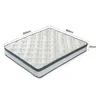A mattress with dimensions indicated by text overlays. Produktbild-Vorschau