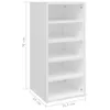 vidaXL Armoires à chaussures 2 pcs. Blanc 31,5x35x70 cm Voir les images du produit 15