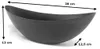 Kunststoff Blumentopf Schiff schwarz-glitter 39 x 13cm Produktbild-Vorschau 5