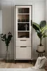 finori Vitrine Arona 52B sand / schwarz melaminbeschichtet Produktbild-Vorschau 2