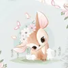 Kinderbettwäsche Blumen Reh, Hase & Schmetterling 135x200 + Produktbild-Vorschau 4