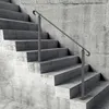Wrought Iron Handrail, Fit 2 or 3 Steps Outdoor Stair Produktbild-Vorschau 8