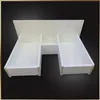 A white bathroom cabinet base with two drawers and a central divider, shown from the front. Produktbild-Vorschau