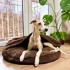 4L Textil Hundebett große Hunde waschbar Hundehöhle Produktbild-Vorschau 4