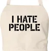 Huuraa Schürze I HATE PEOPLE Natur mit Taschen Baumwolle Produktbild-Vorschau 2